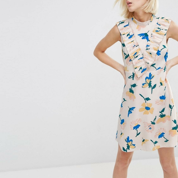 ASOS Dresses & Skirts - ASOS Aline Dress with Pleated Yoke Front in Floral Print